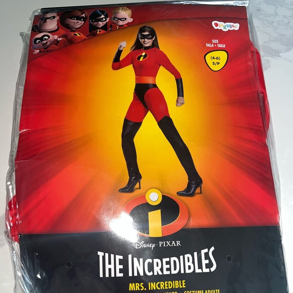 Women’s Mrs. Incredible Classic Adult Costume Size Small (4-6)